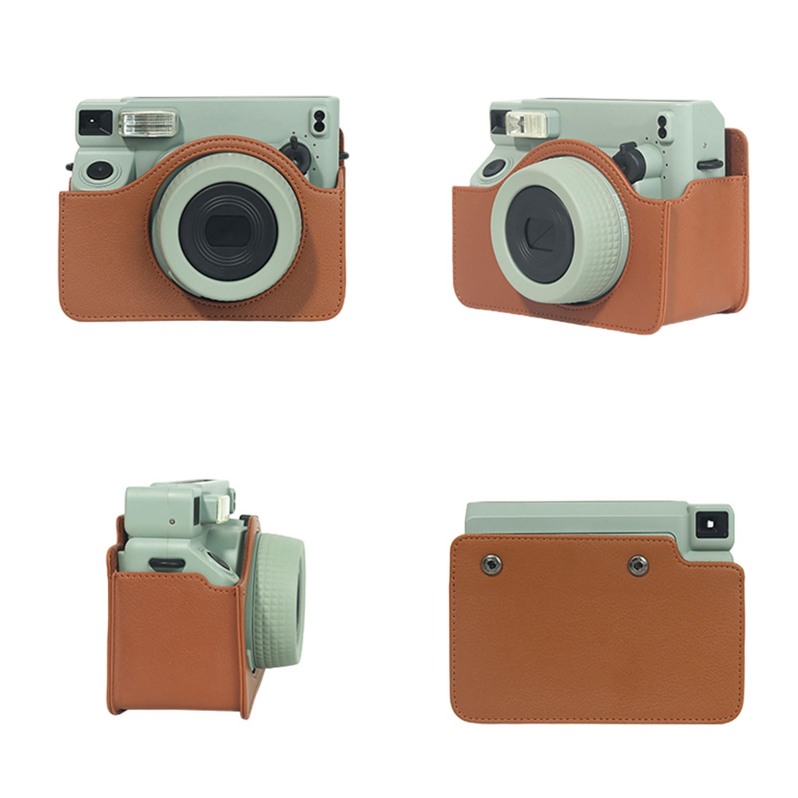 Custodia per fotocamera in pelle PU morbida custodia in silicone per Wide400 borsa con tracolla supporto alla moda, Nero