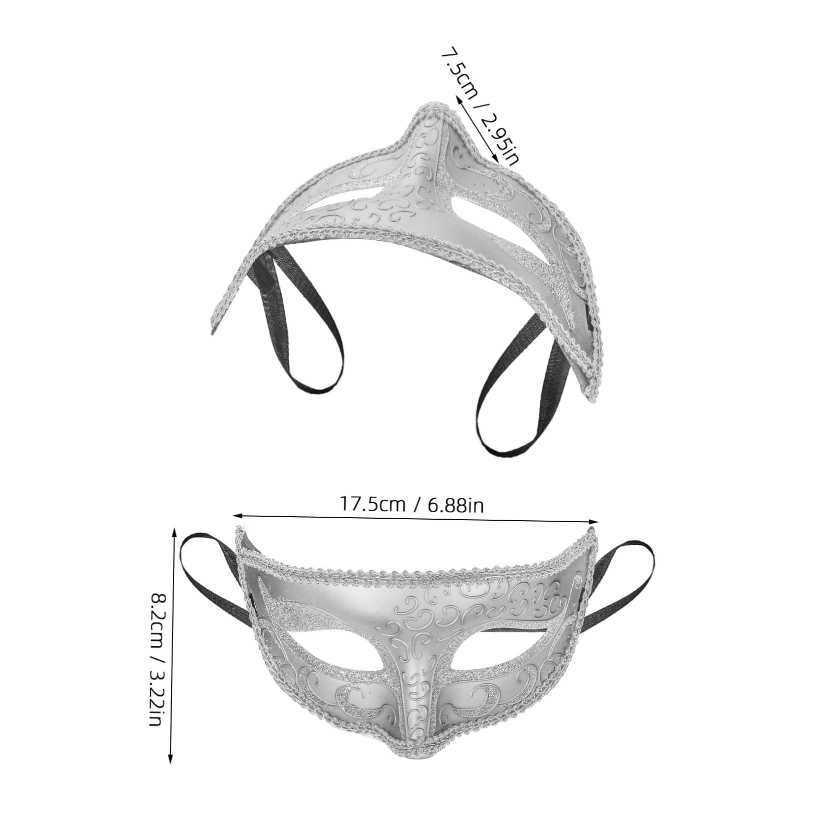 KOMBIUDA Decorative Lace Half Face Mask for Women Elegant Masquerade Party Accessory Halloween Costume Prop Unique Design for Role-playing and Decoration
