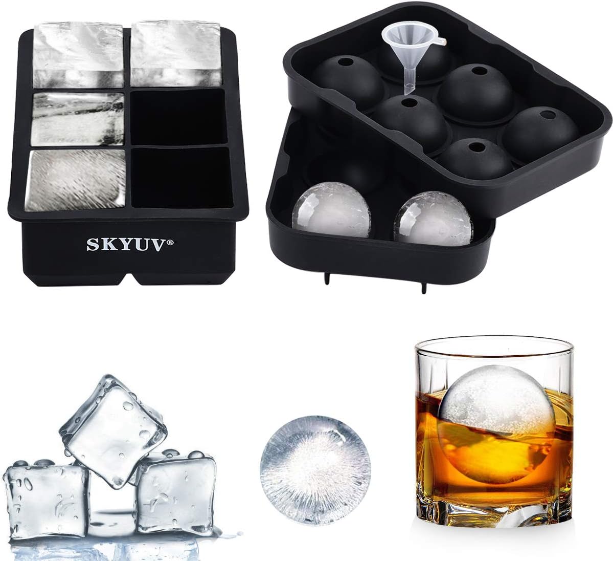 stampo per cubetti di ghiaccio rotondo per whisky