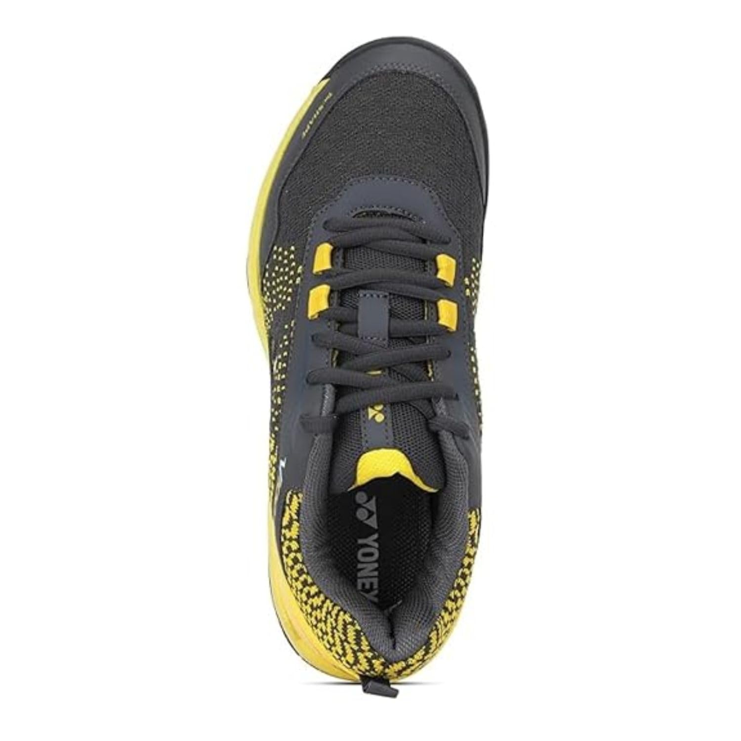 YONEX V100-i Junior Badminton Shoes | Made in India | Non-Marking Sole | TRU Cushion Technology | Ergo Shape Design | Hexagrip Outsole | Indoor Court Shoes for Badminton, Squash, Table Tennis & Volleyball (STEEL GREY / HONEY MUSTARD, UK Footwear Size System, Adult, Men, Numeric, Medium, 3) 2