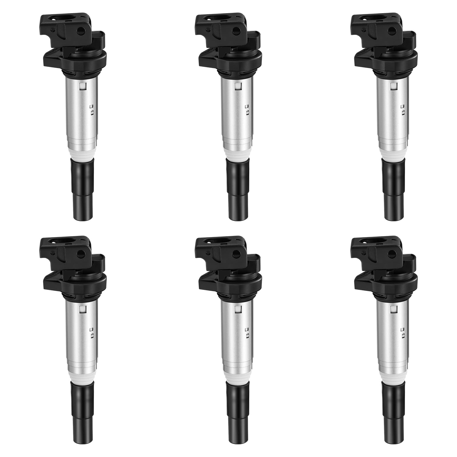 BDFHYK Ignition Coil Pack UF571 Compatible with BMW X5 M5 M6 Z4 135i 325Ci 325i 328i 330Ci 330i 525i 528i 530i 535i 745Li Mini Cooper 2.5L 3.0L 4.4L L4 L6 V8 BMW Oem Coil Pack Coil for UF592 Set of 6