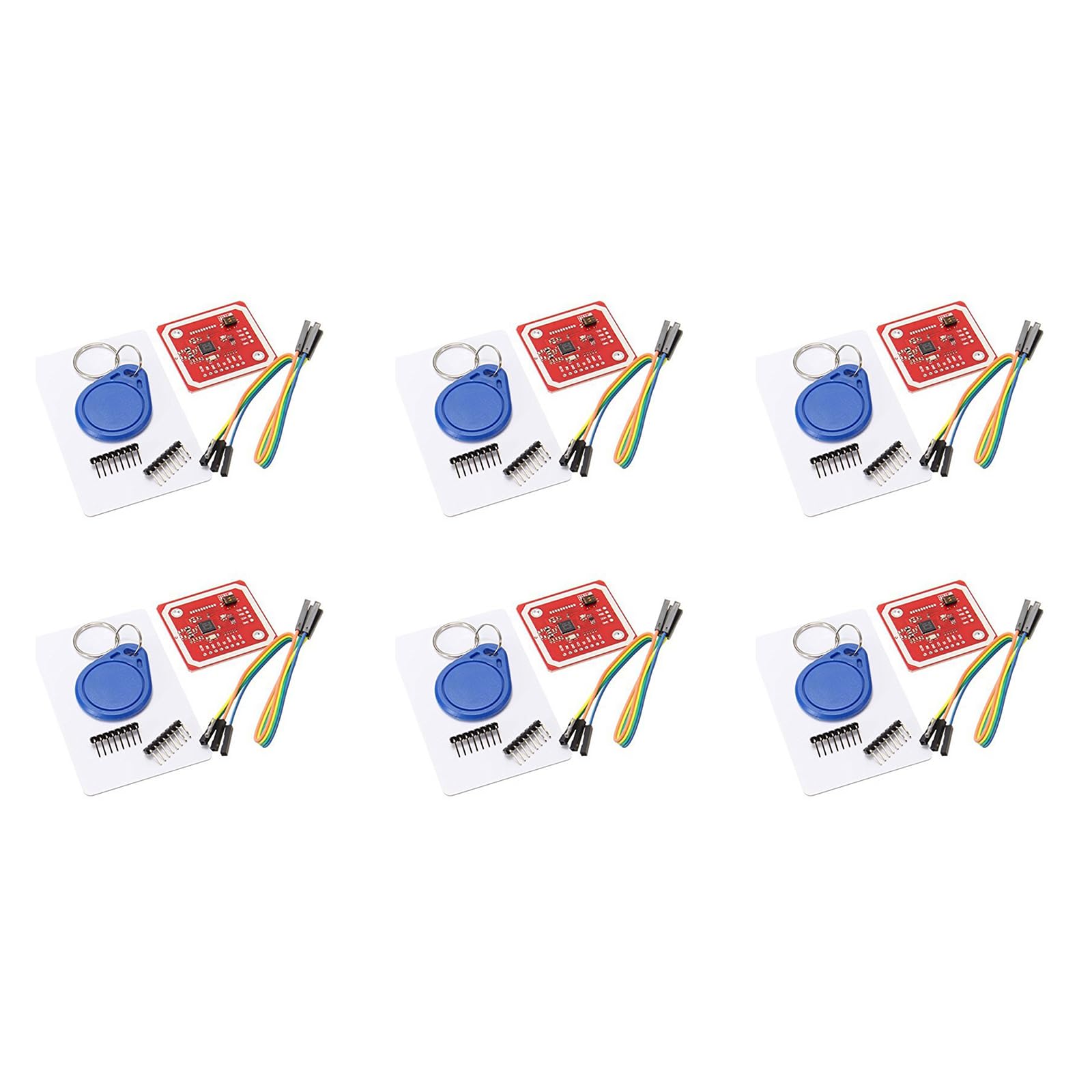 6 Packs PN532 NFC NXP RFID Module V3 Kit,Near Field Communication Reader Module Kit with I2C SPI HSU,S50 White Card,Key Card, Suitable for Arduino,Raspberry Pi,DIY, Smartphones,and Android Phones.