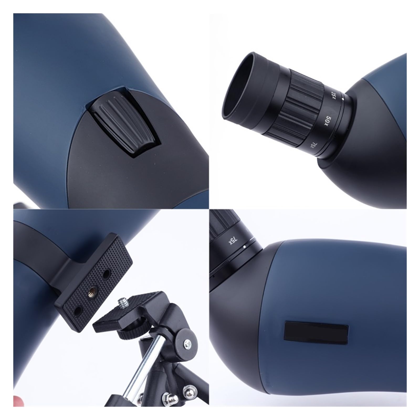 BOSSDUN Cannocchiale Zoom 20-75x70mm Con Prisma BAK4, Impermeabile, Treppiede E Adattatore Per Smartphone Incluso - 4