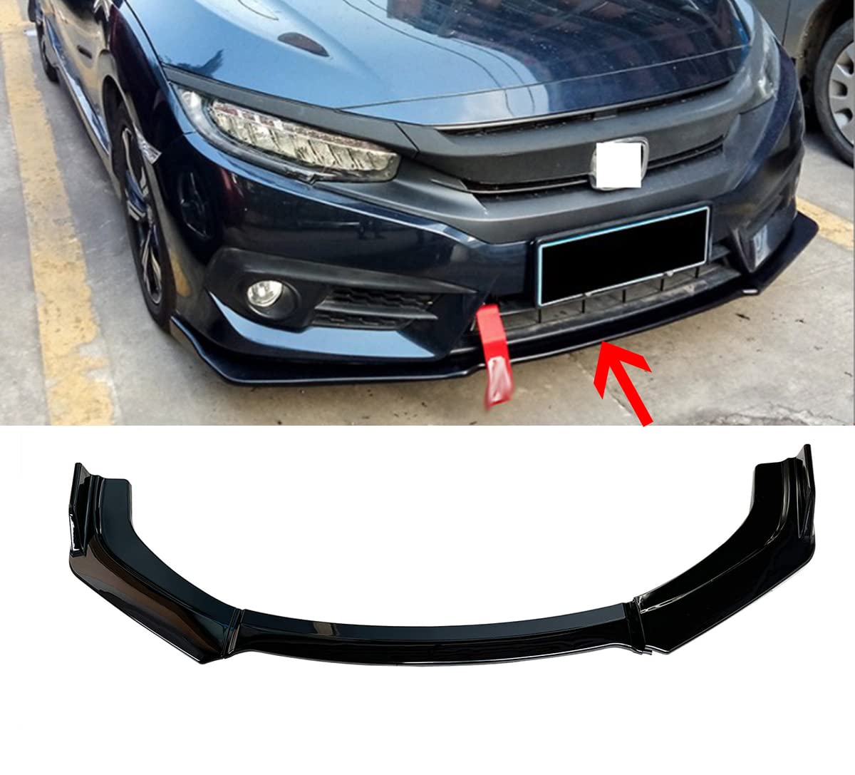 Buy Front Bumper Lip Spoiler for Honda Civic Sedan 20162020 Splitter