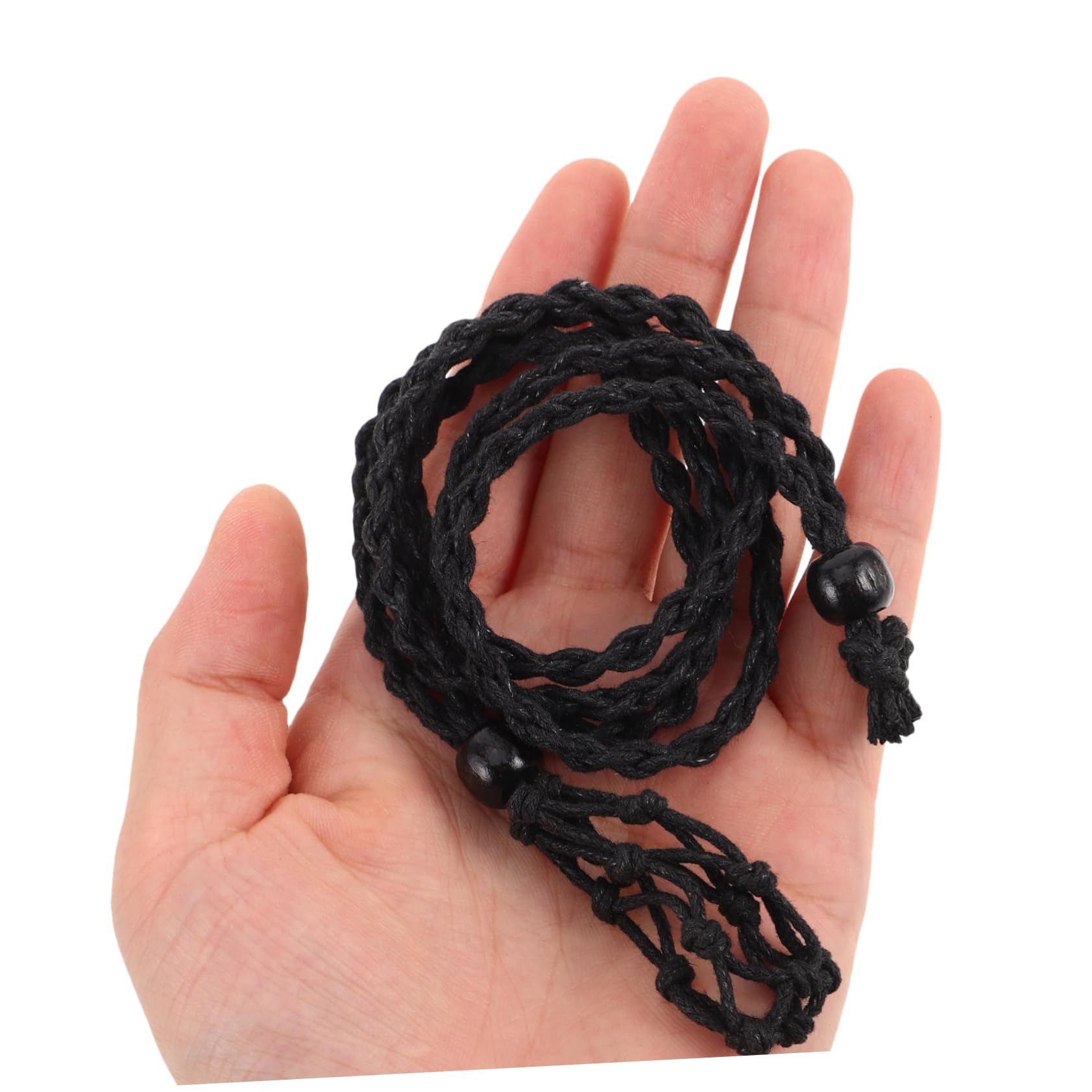 Cordino Intrecciato per Collana Pietra, Regolabile, 24 Pezzi Nero | Tessuto, Design Artigianale in Stile Etnico, per Creazione Gioielli e Occasioni Casual