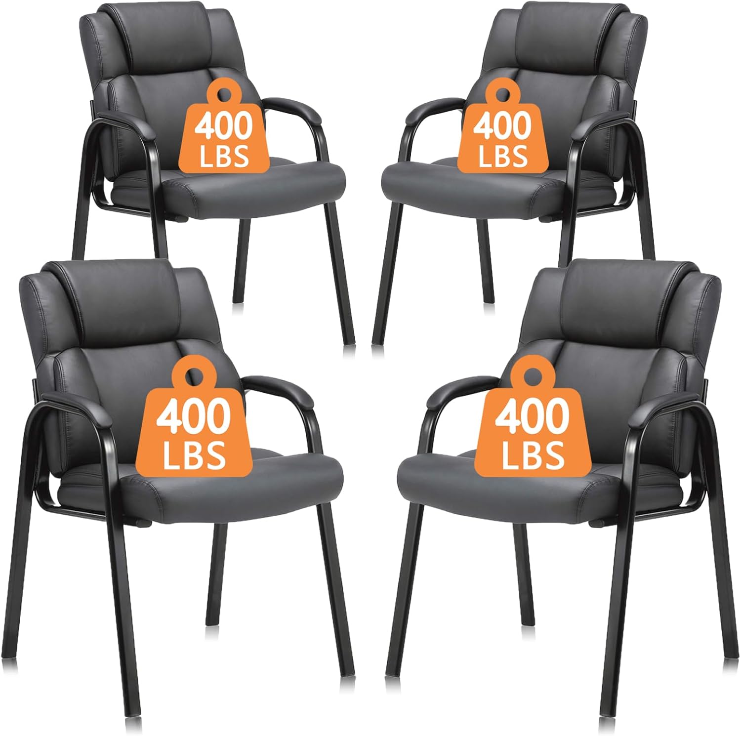 CLATINA Heavy Duty Guest Chair with Padded Armrests