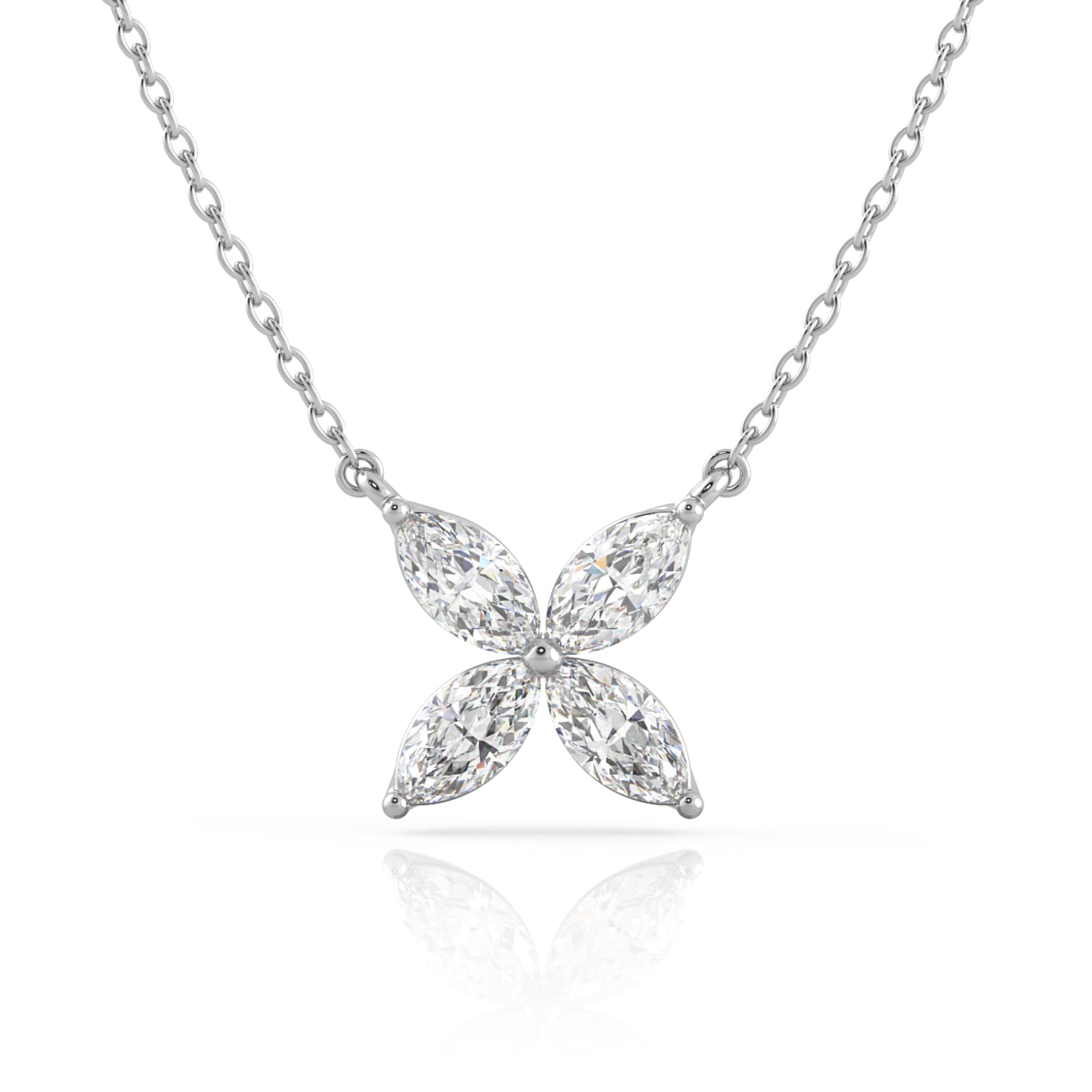 Verozi 925 Sterling Silver Marquise Flora Pendant for Women with Chain, Pure Rhodium Plated, Cubic Zirconia AAAAA, Assured Purity & 6 Month Warranty* (B0CFL69NBK) Amazon Price History, Amazon Price Tracker