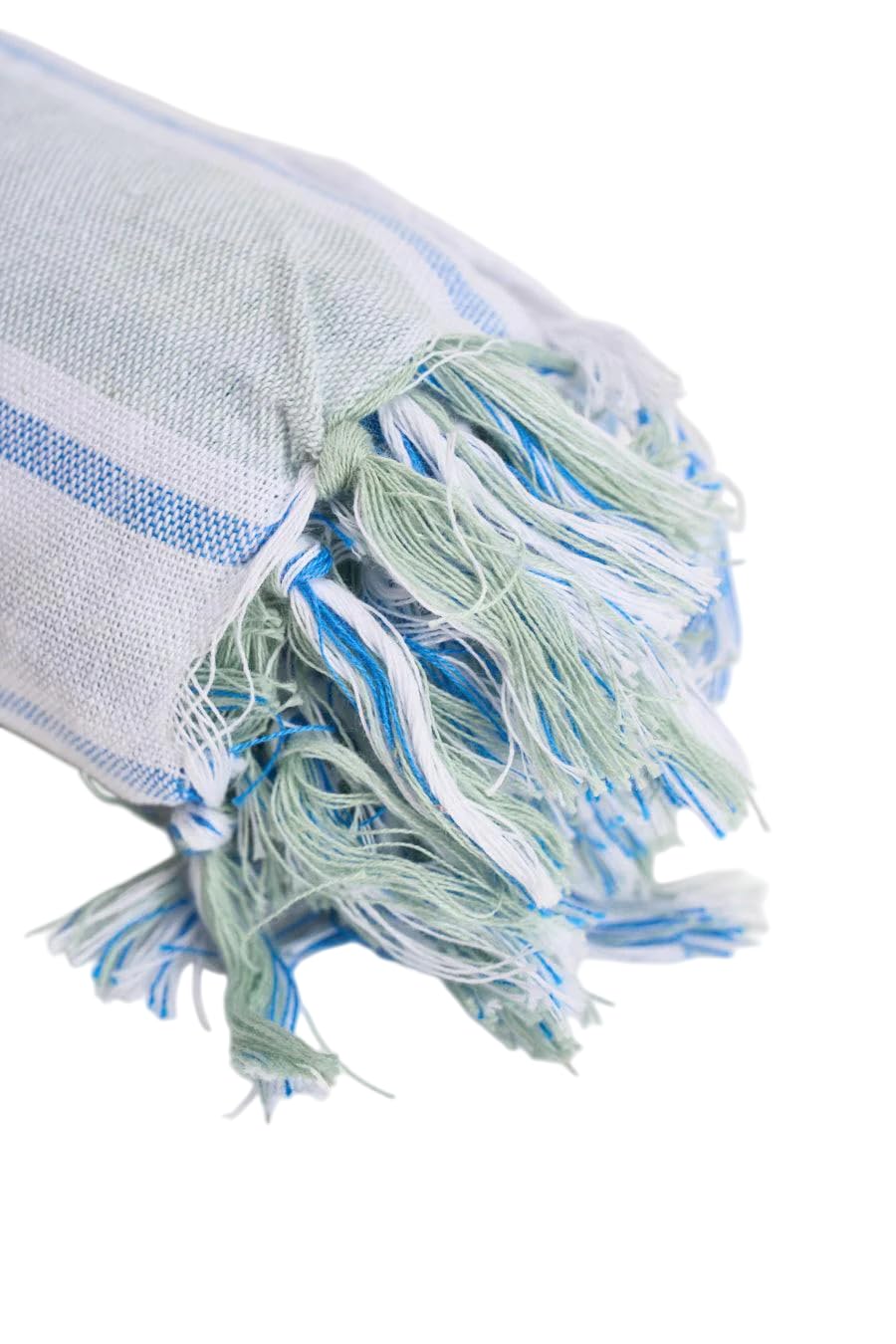 Saint Barth MC2 TELO MARE FOUTAS LIGHT STRISCE VERDE ACQUA BLU
