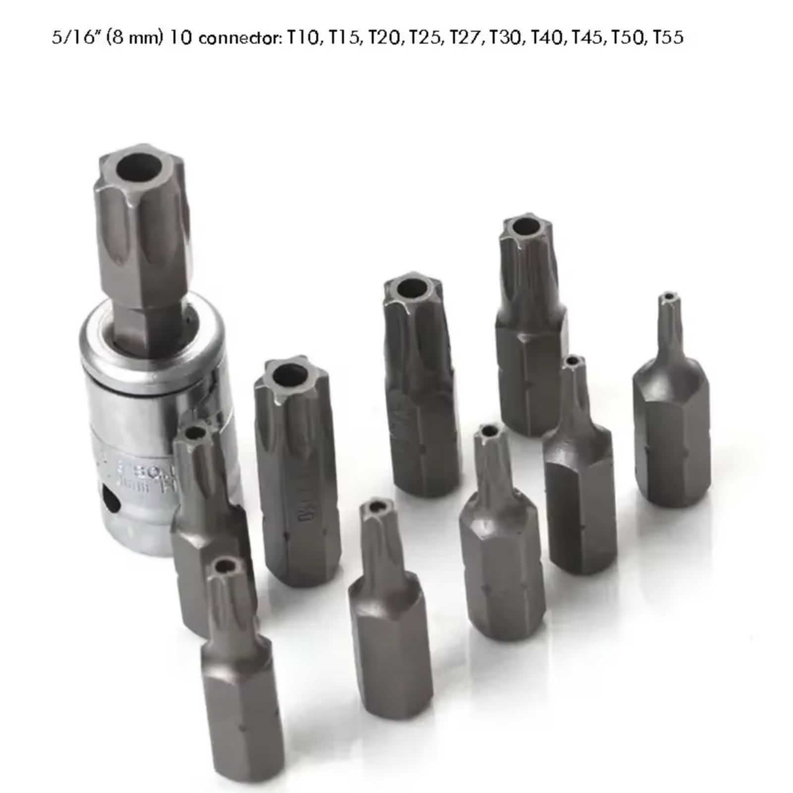 llaves Combinadas Juego Llaves Vaso Con Punta Accionamiento 3/8 Pulgadas Y 5/16 Pulgadas Juego Puntas Torx 34 Piezas Y Enchufe Estrella Externo Estuche Transporte T10-T60 E4-E20