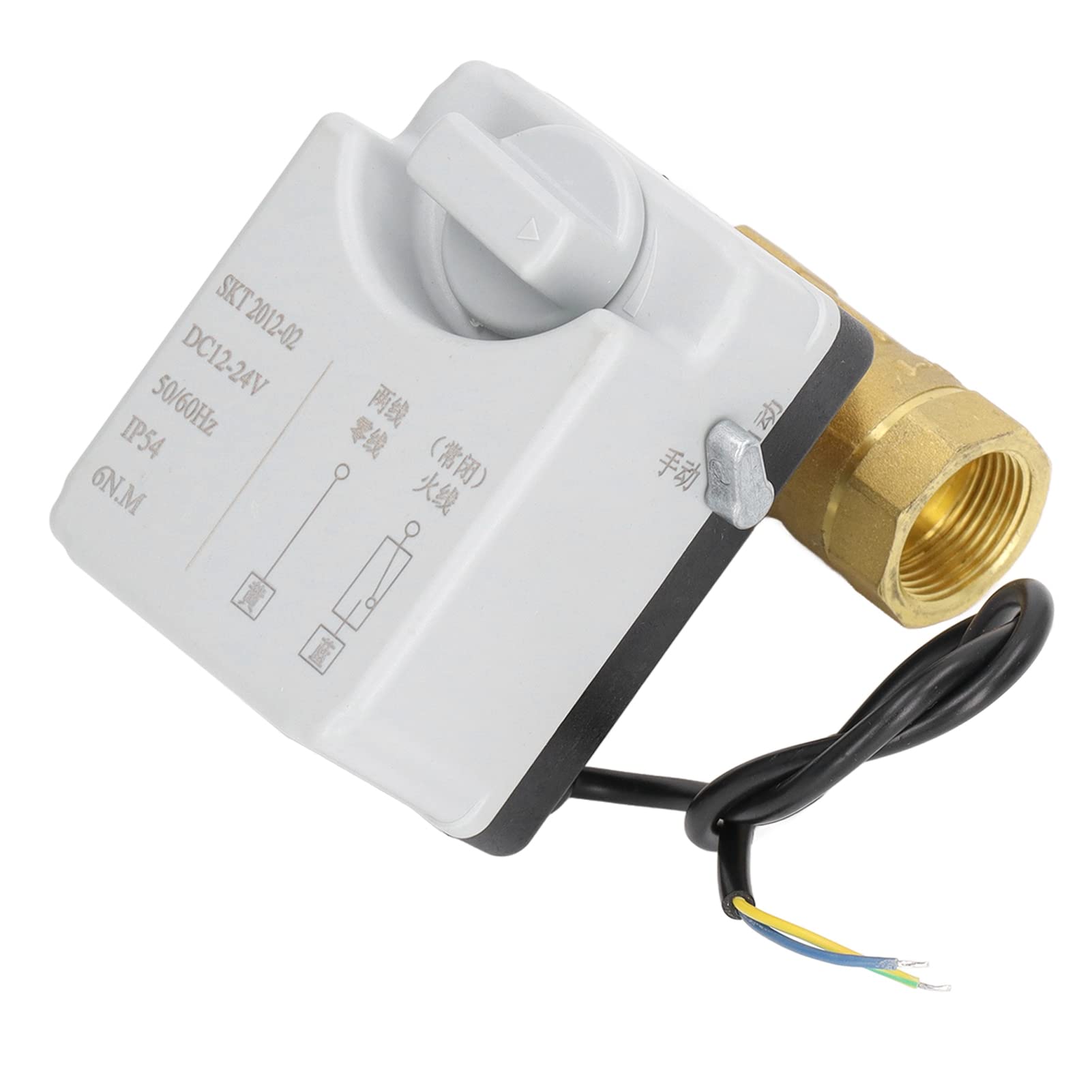 Zawór kulowy elektryczny 12-24 VDC 3/4" NC mosiężny do wody automatyczny zawór elektromagnetyczny dla systemów przemysłowych i wodnych