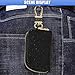 GAOLAOSY Bling Car Key Case, Leather Keyring Zipper Bag with Metal Hook, Remote Key Fob Cover, Auto Keychain Holder (Black)