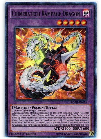 Yu-Gi-Oh! - Chimeratech Rampage Dragon (BOSH-EN093) - Breakers of Shadow - 1st Edition - Super Rare
