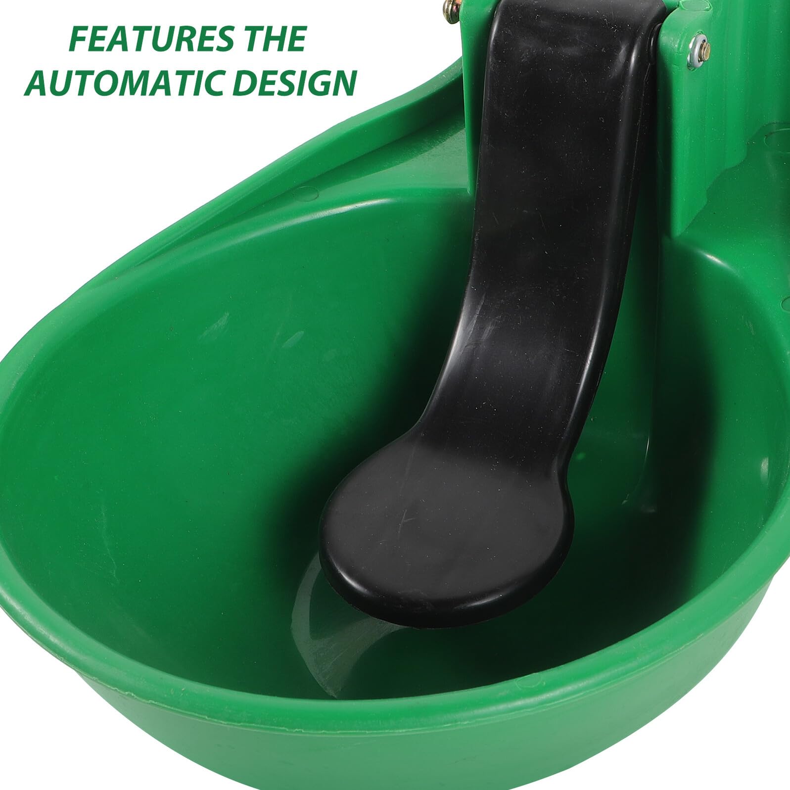 Abbeveratoio Automatico per Mucche, Ciotola Grande in Plastica Verde | Valvola in Rame, Montaggio Semplice, Pulizia Rapida, Uso per Bestiame e Bovini