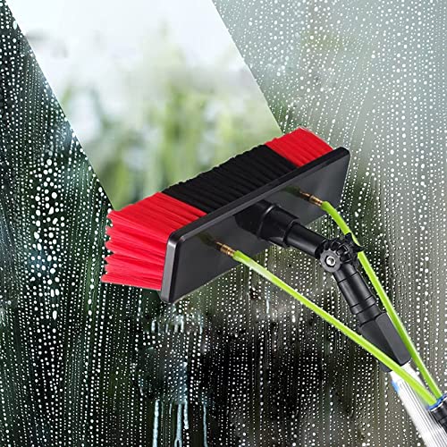Herramienta limpiadora de ventanas con mango extensible para lavado exterior 2