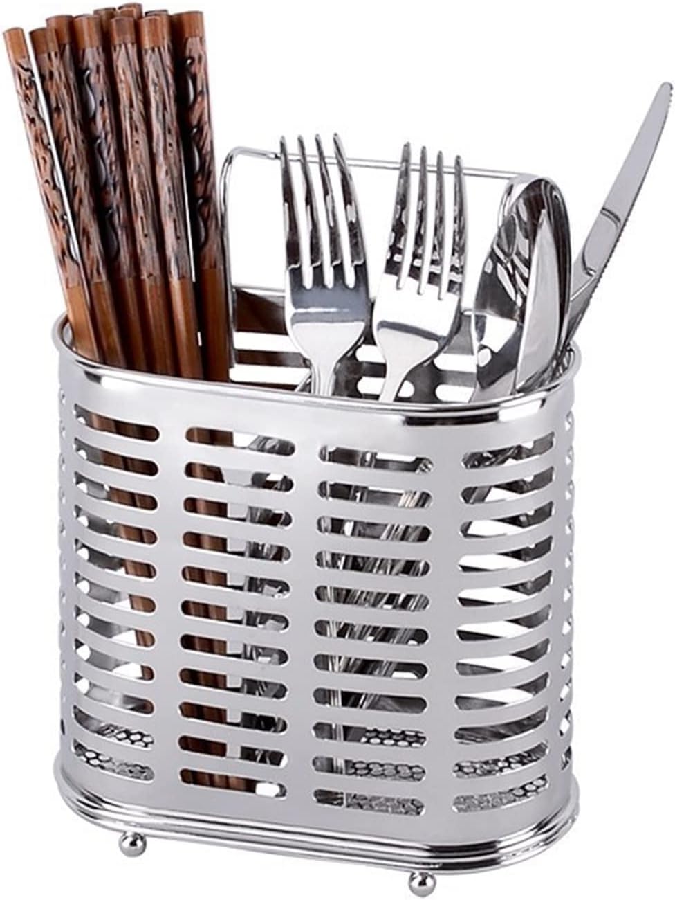 Chopstick Racks Kitchen Drain Chopsticks Cage Stainless Steel Desktop Storage Rack Hollow Cutlery Drainer Spoon Fork Knife Shelf Holder