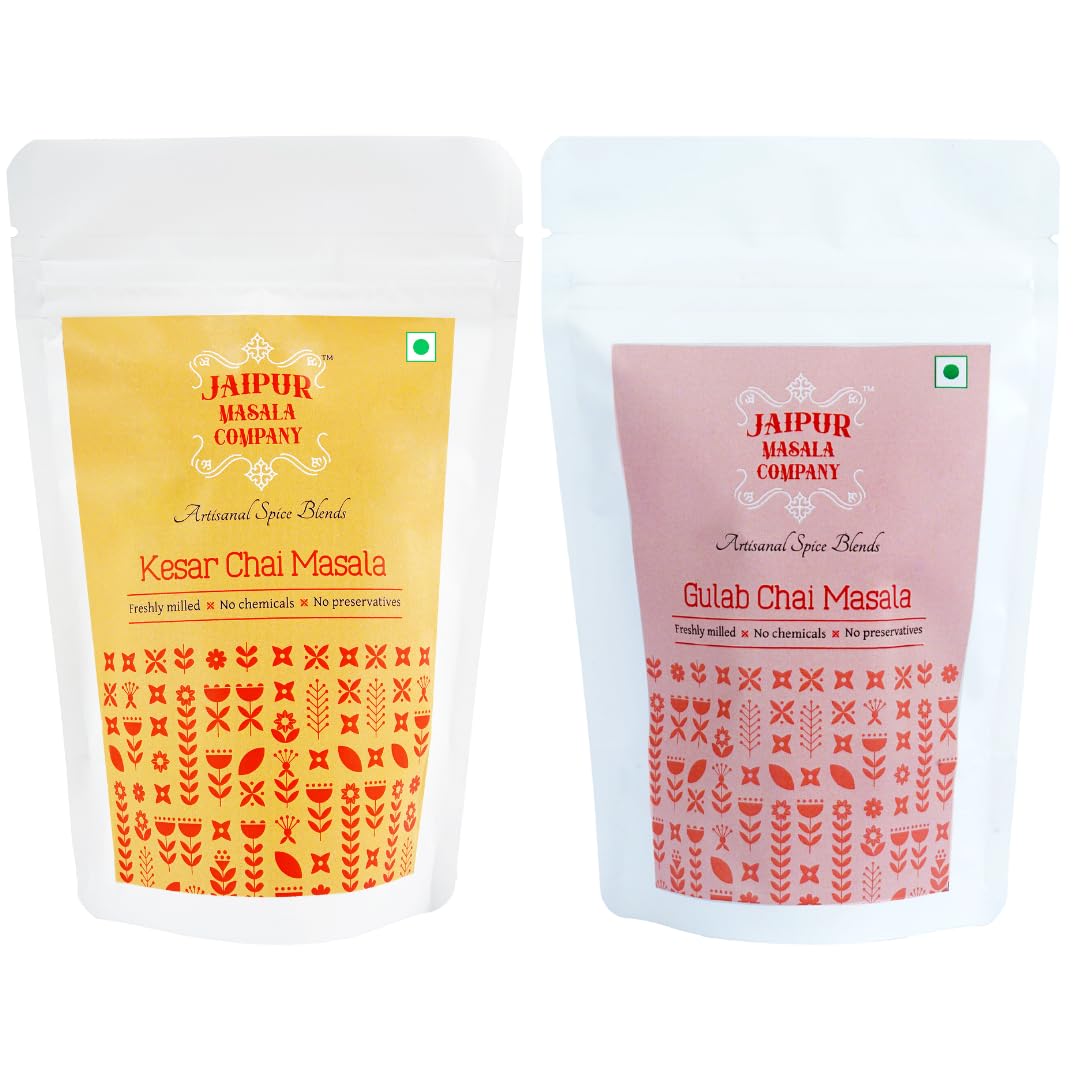 Jaipur Masala Company | Combo Pack - Kesar Chai Masala & Gulab Chai Masala | 100% Natural, Premium Spices, For Tasty Masala Tea | 100 gm each (B0D4DH6698) Amazon Price History, Amazon Price Tracker