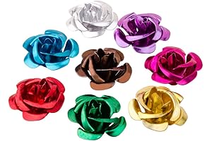 100pcs Mixed Color Tiny Metal Spacer Flowers for Jewelry Making