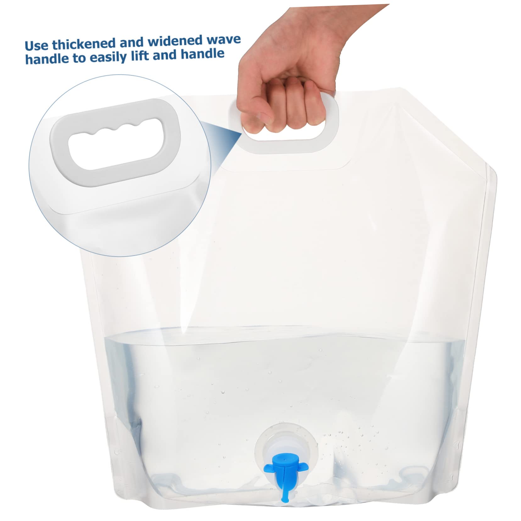 4stücke Faltbare Wasserbehälter Tragbare Zusammenklappbare Wasserkanister Mit Auslauf Für Camping Outdoor-aktivitäten Und Reisen Transparent