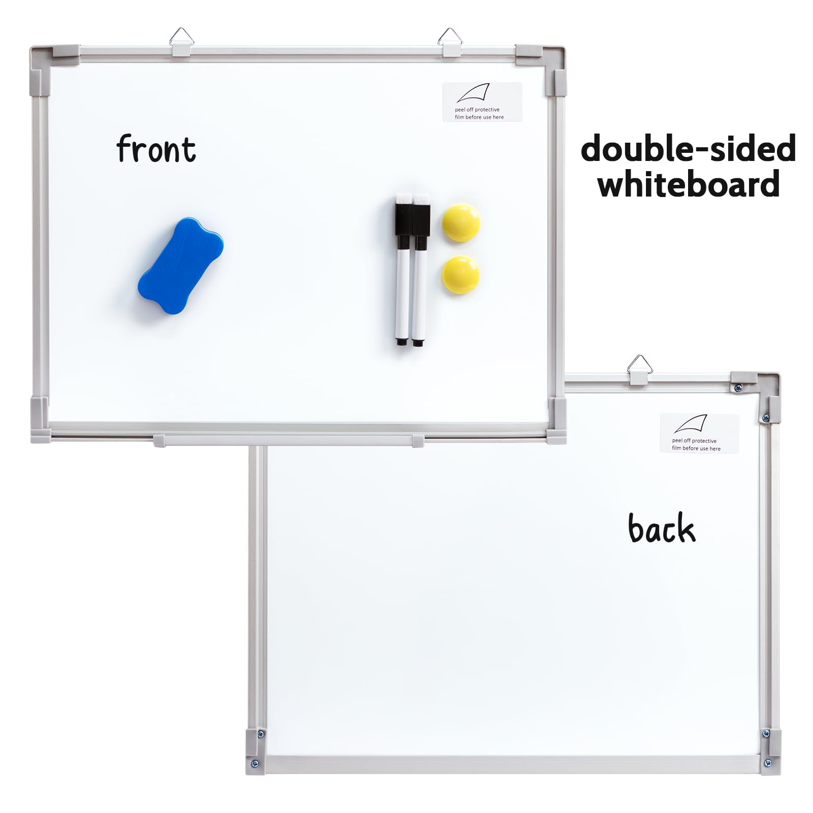 Pizarra Magnética Doble Cara 40 x 30cm A3 Colgante para Hogar Escuela Oficina