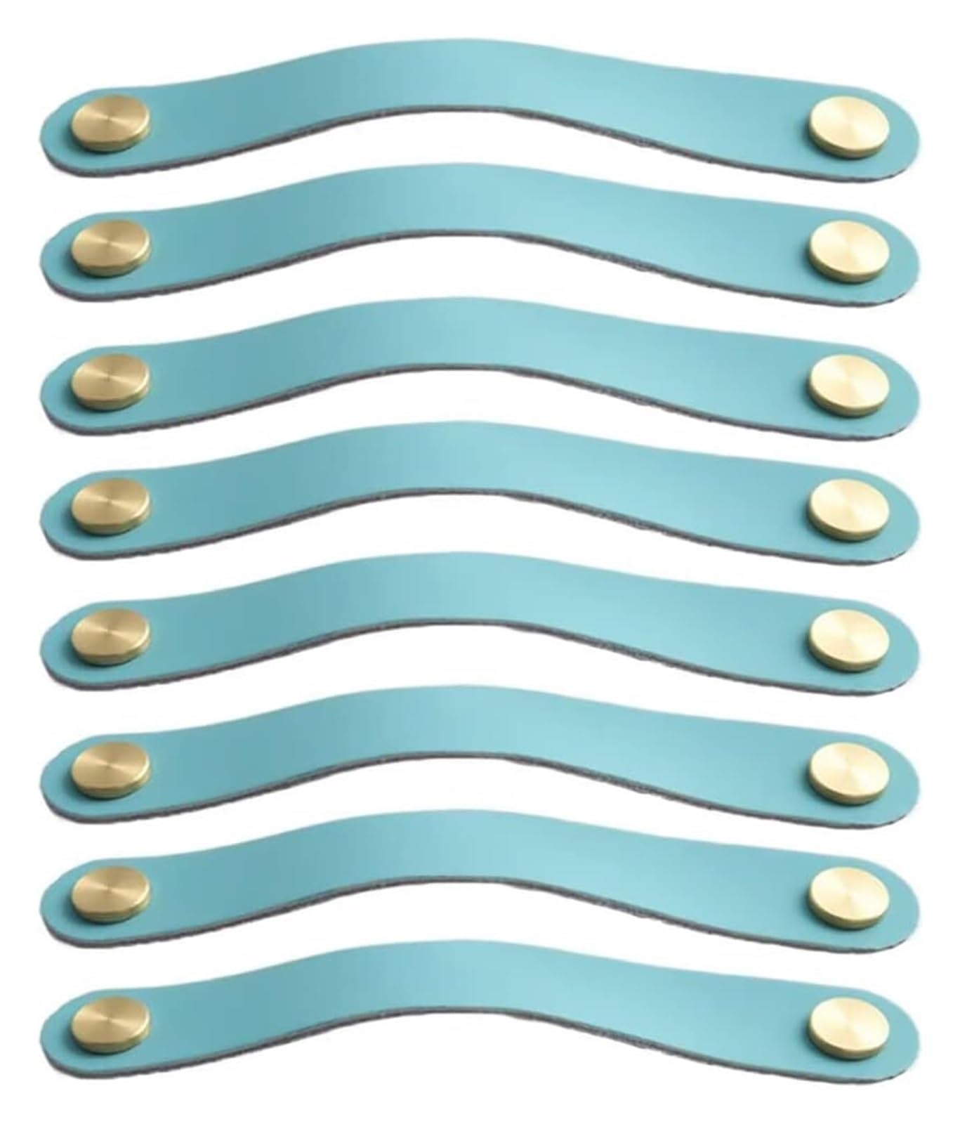 Lqzaxsrdr Blue Leather Handles, Leather Cabinet Handles Multicolor Multiple Sizes Set Of 8(,Hole Distance 128Mm)