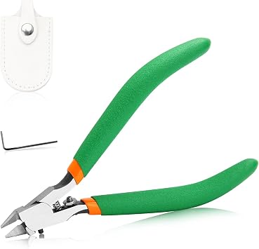 SPEEDWOX Model Nipper Single Blade Nipper for Model Building Sharp Pointed Side Cutter with Ultra-Thin Single-Edge and Leather Cover Plastic Models Nipper for Gundam Building Repairing and Fixing