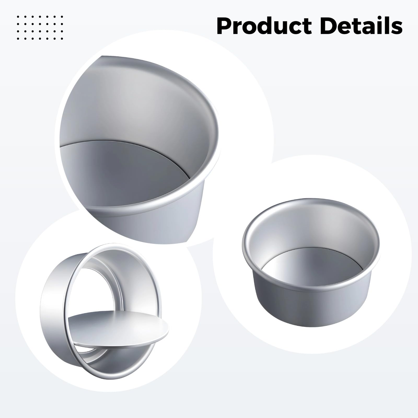 Kuchenform 9 Zoll, aus eloxiertem Aluminium mit auslaufsicherem Design und herausnehmbarem Boden, antihaftbeschichtet, ideal für Cheesecake, Mousse und Backen zu Hause, für gleichmäßige Ergebnisse