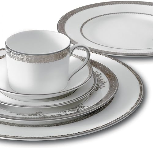 Miniatura 7 de Wedgwood Wang Vera - Tetera de encaje platino 473 onzas blancoplateado