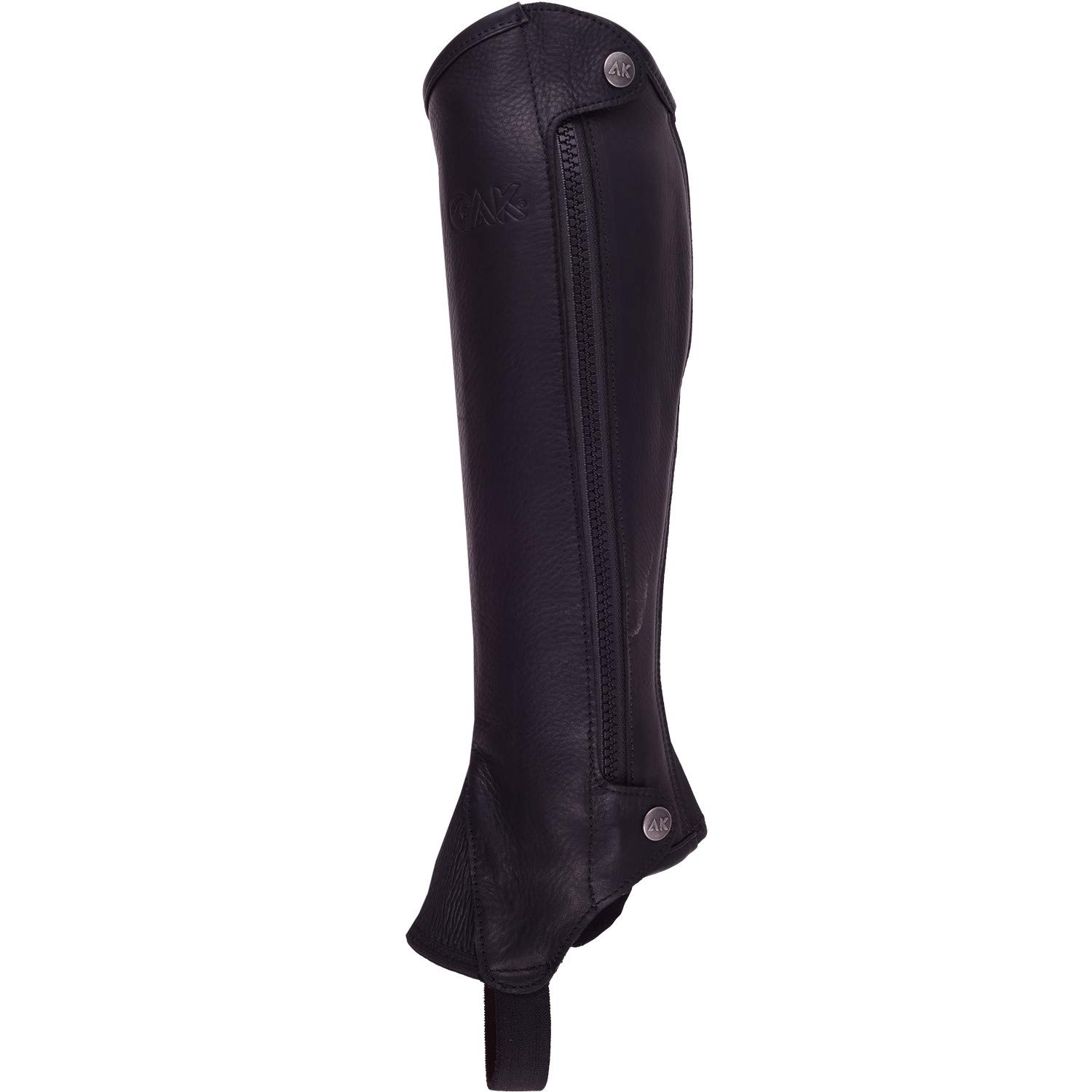AK Zip latéral en cuir pleine fleur Demi-chaps d'équitation AKRS-1977