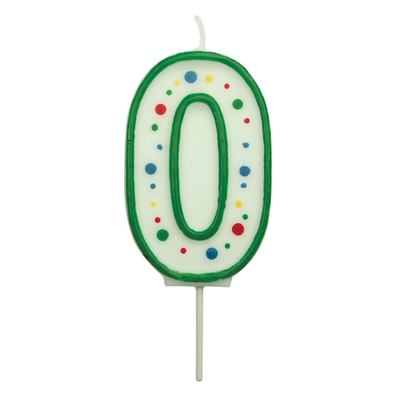 PME Green Number 0 Candle, Small Size