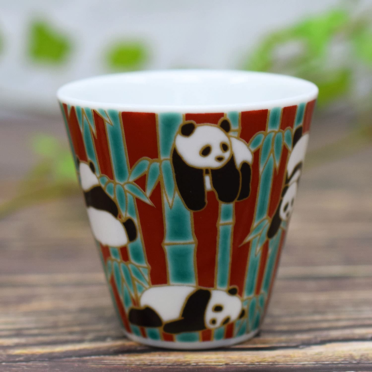 Amazon.co.jp: 和座の蔵 縁起 おちょこ 酒器 九谷焼 ぐい呑み パンダ