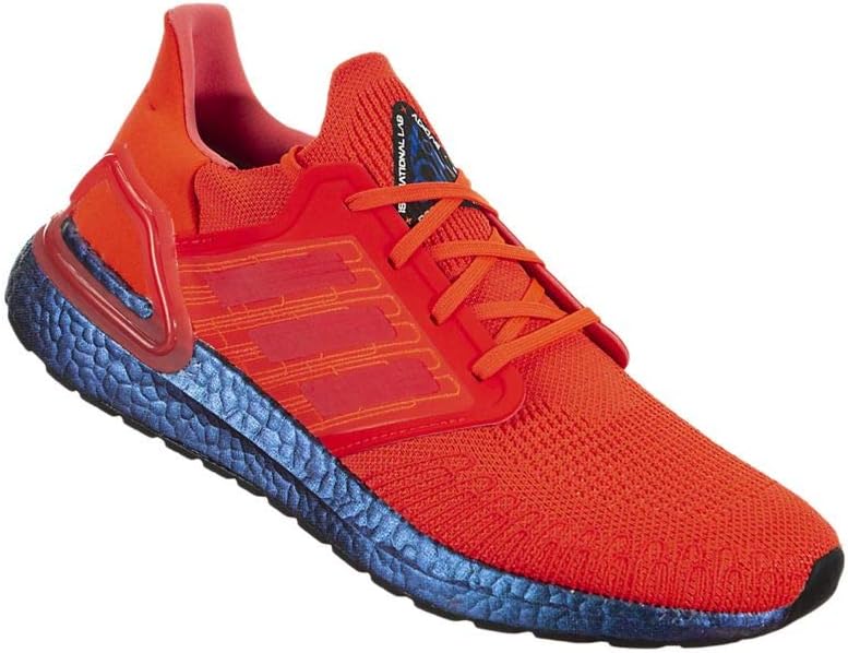 adidas Men's Ultraboost 20 Sneaker 11.5 Solar Red/Solar Red/Boost Blue Violet Metallic