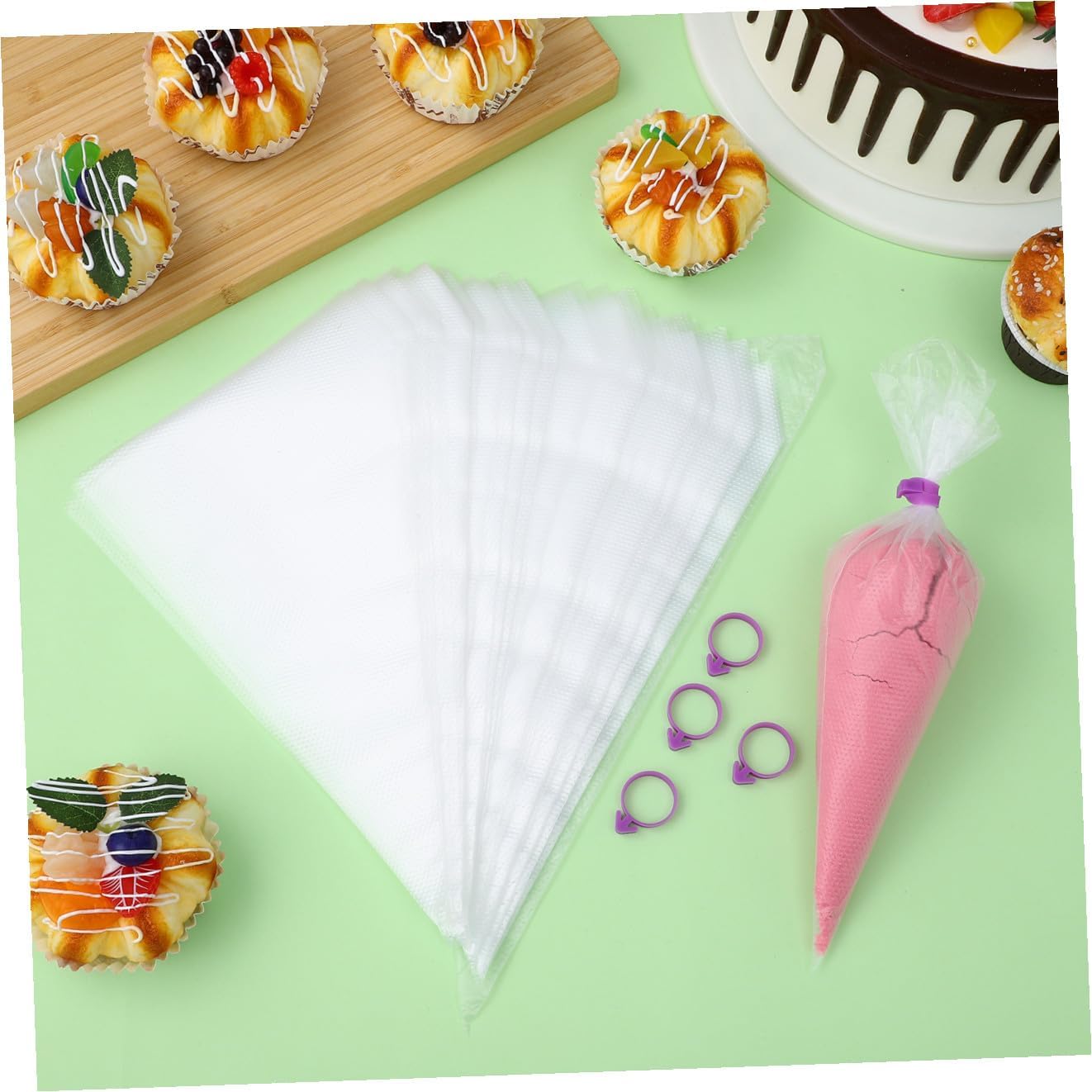 Disposable Pastry Bags for Cake Decorating and Holiday Desserts