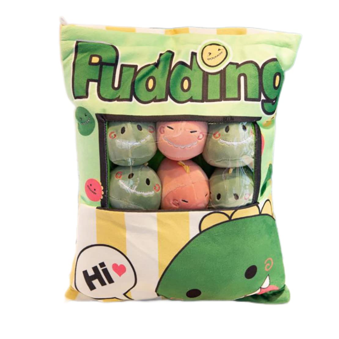 Lindo Snack Almohada rellena Mini Dinosaurios muñecas pudín Juguetes de Peluche Suave sofá Almohada para decoración del hogar Estilo 2