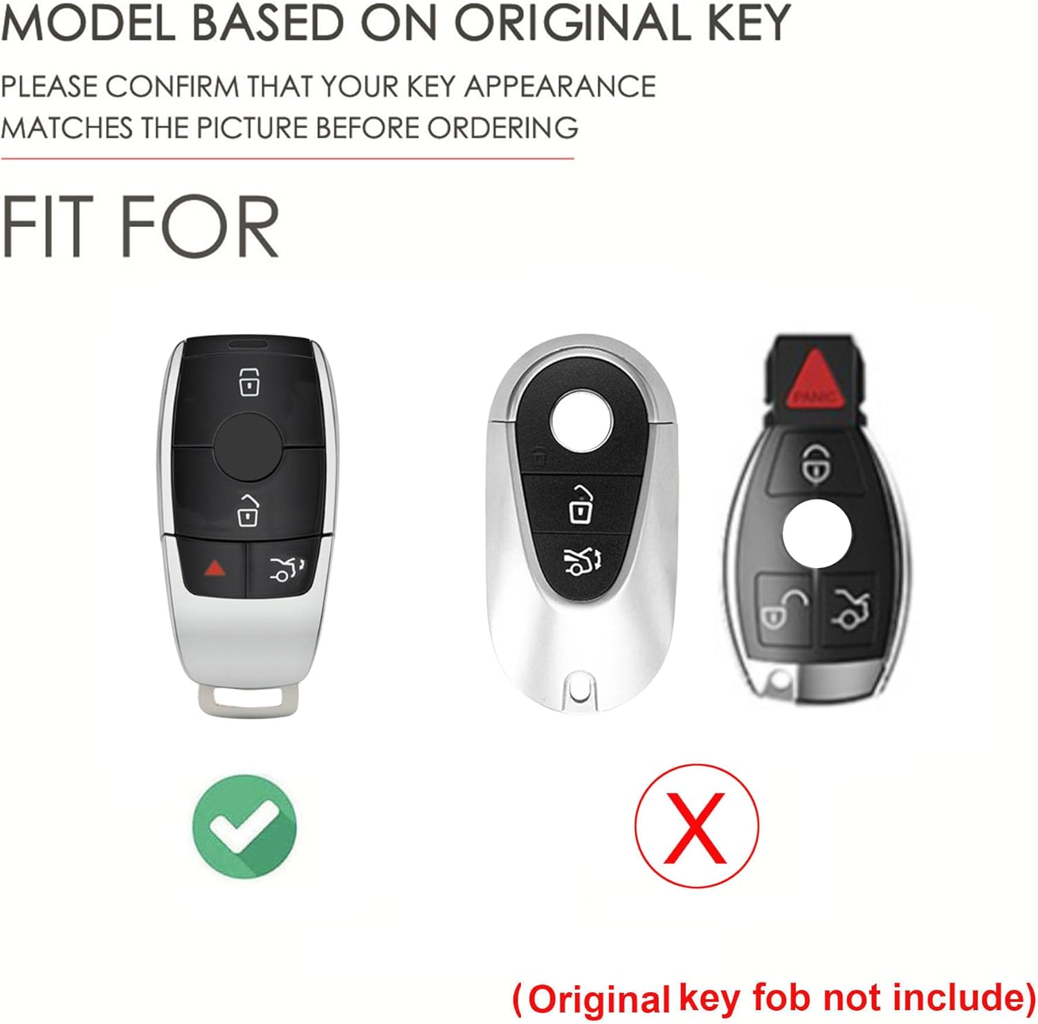 Genuine Leather Key Fob Cover Case for Mercedes-Benz A E S C GLE GLC EQB EQC GLA GLS AMG G63 250 300 2020-2024 Key Holder (Green) - Image 3