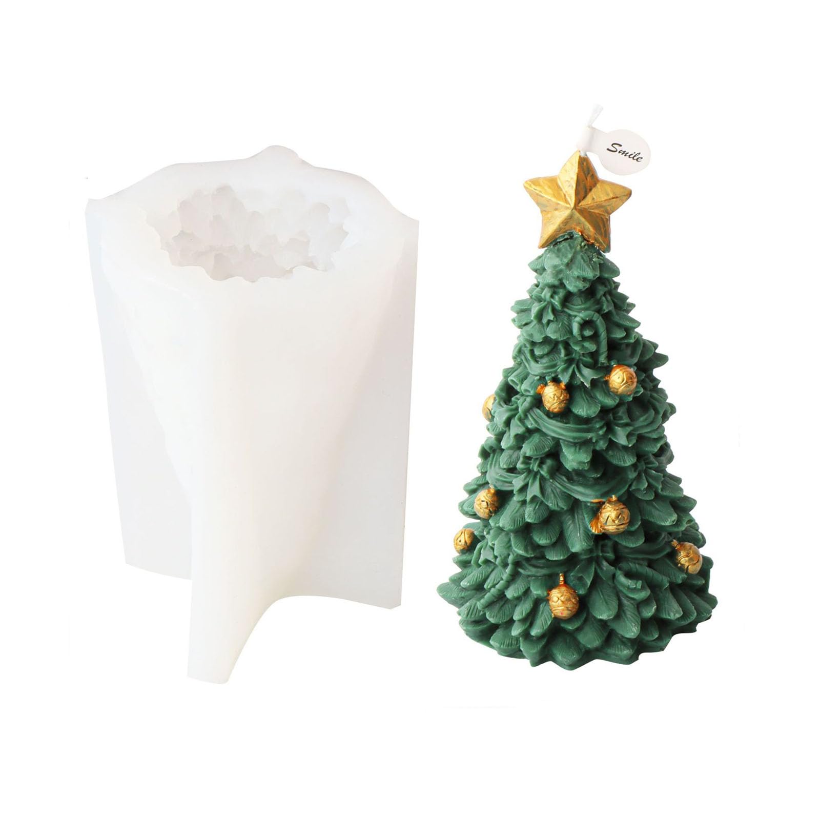Moule en silicone 3D sapin de Noël pour savon et résine époxy