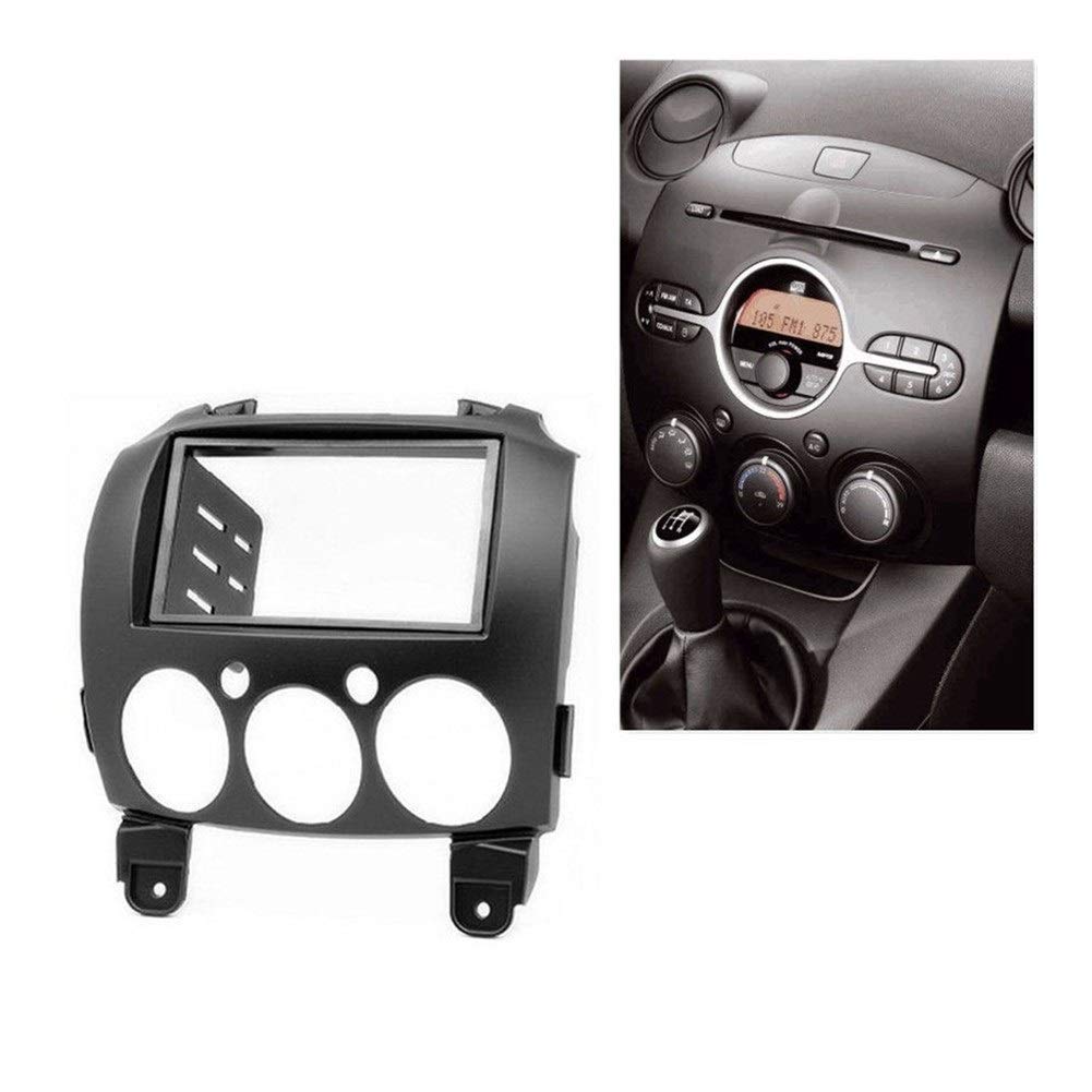 For Mazda, 2/Demio 2007-2014 Reemplace los kits de panel de fascia de radio estéreo for automóvil 2-Din Marco estéreo para coche