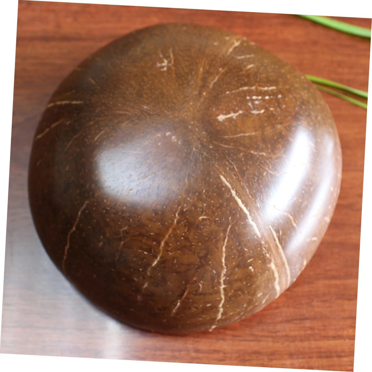 Ciieeo Blue Coconut Shell Bowl for Keys and Candy Decorative Home Accent