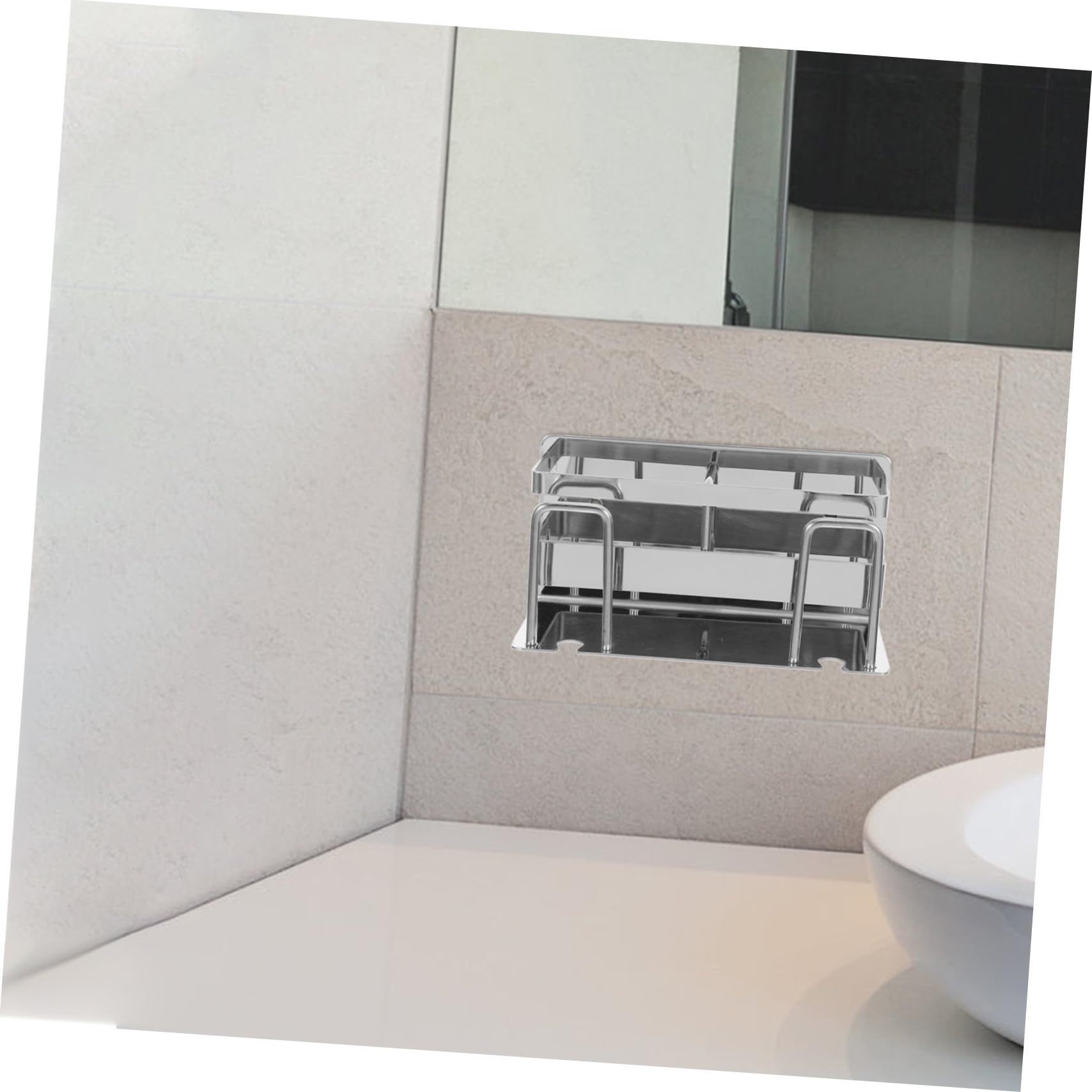 PRETYZOOM 4piezas Soporte para Cepillos De Dientes Inoxidable Organizador De Pared para Baño Montaje Sin Perforación Multiusos para Artículos De Aseo