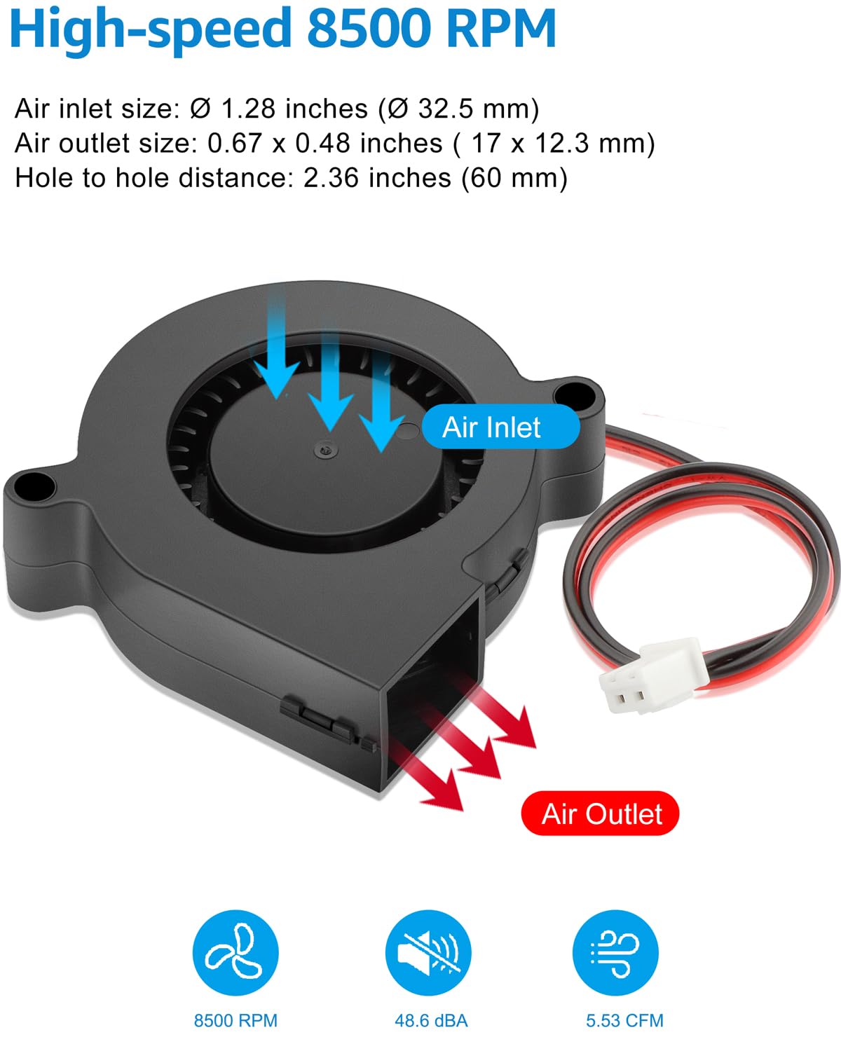 12v 5015 50*50*15mm Turbo Kreisel Lüfter Bausatz Für 3D Drucker – Grandado
