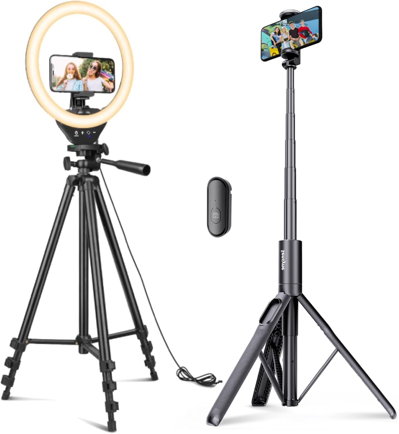 Sensyne Best Selfie Tripod With Light Sensyne 10in Ring Light Set