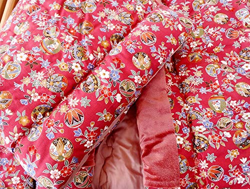 Amazon｜夜着丹前（綿100％） かいまき （日本製） ピンク色｜着る毛布