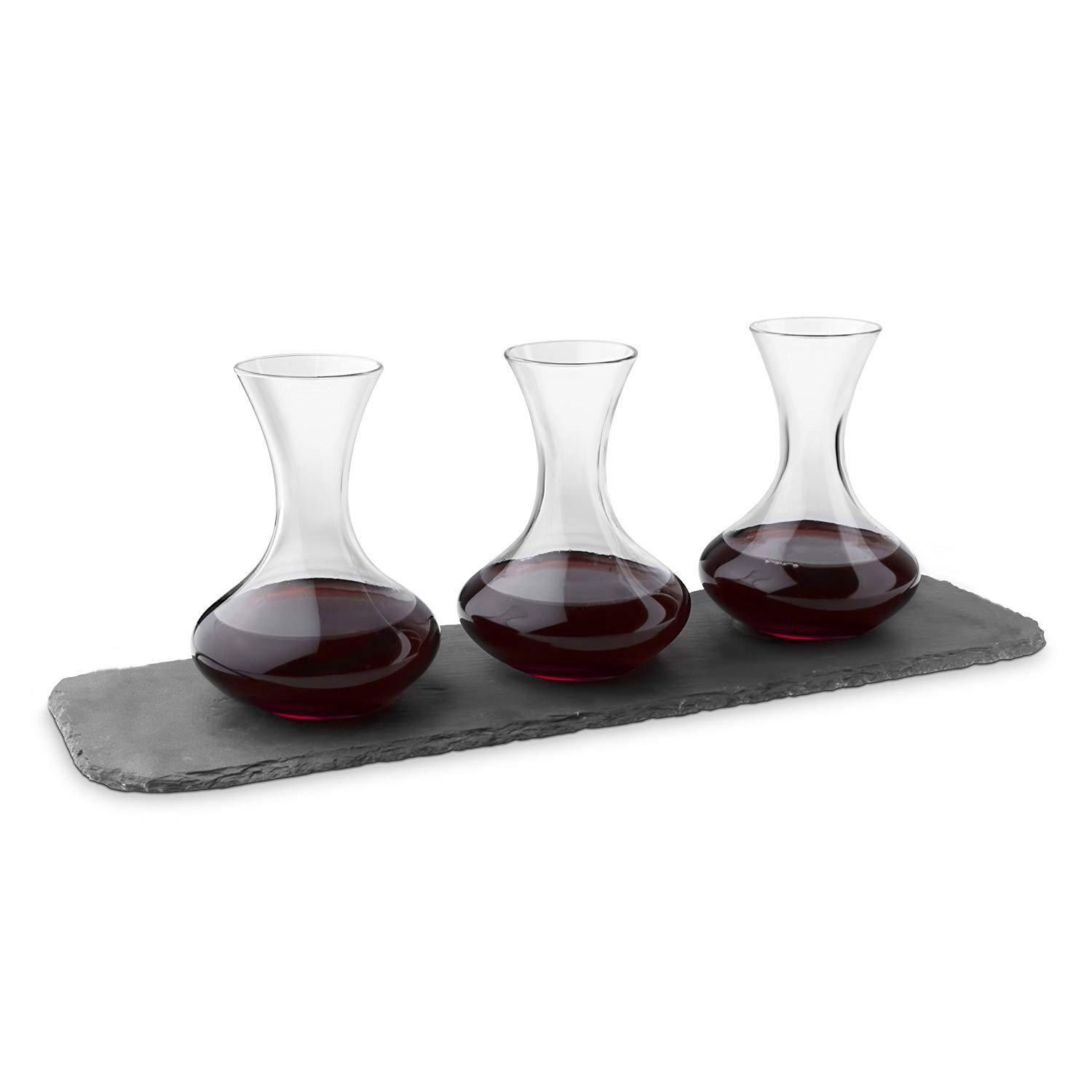 Buy Wine Decanter & Whiskey Flight Tasting Set 3 Glasses for Red or White Wines, Bourbon