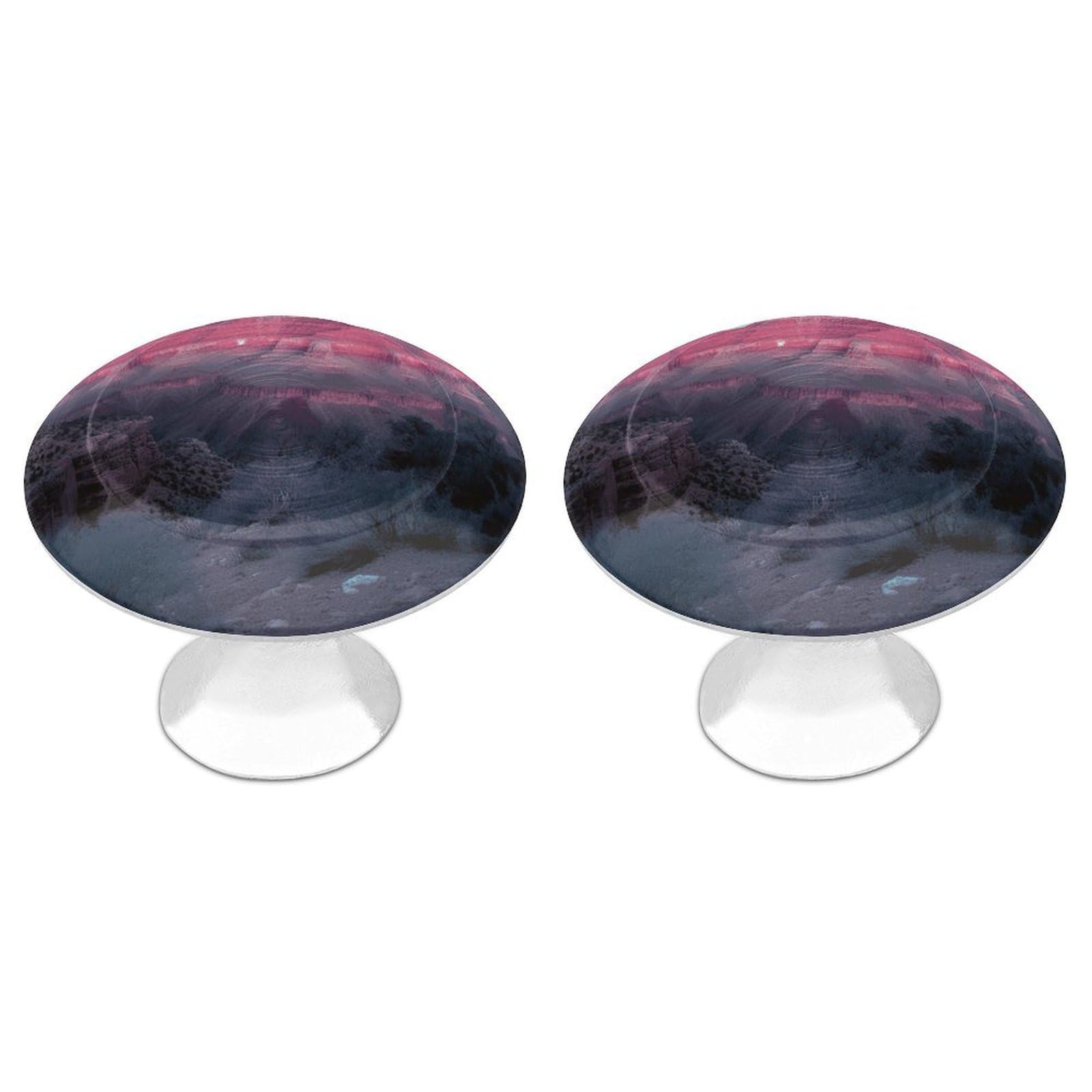 Fekiloot White Grand Canyon Cabinet Knobs For Kitchen Ornament, Round Zinc Decorative Drawer Pulls For Cabinets Trendy, Dresser Drawers Pulls Bathroom Dresser Knob With Screw