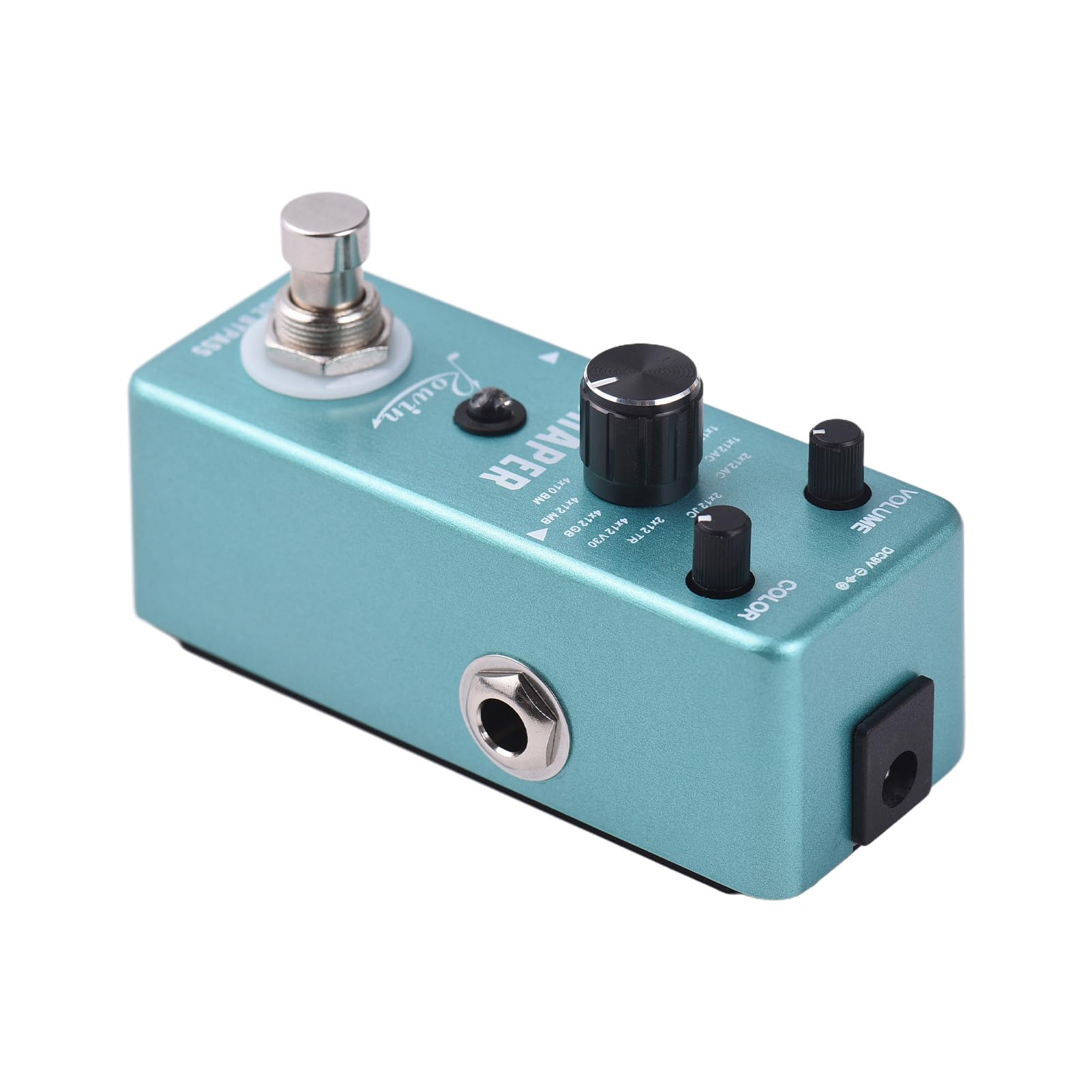 Rowin Pedale Effetti per Chitarra, 11 Modelli, Funzionalità True Bypass Interruttore a Pedale per Chitarristi Elettrici, Prestazioni in Lega di Zinco Ciano