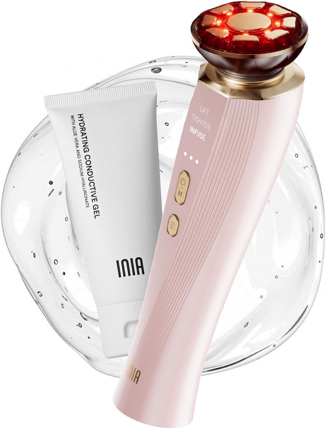 INIA FLARE Dispositivo Facial de Microcorriente con Luz Roja