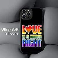 Vista 2 de Love is A Human Right Rainbow LGBT Pride - Funda compatible con iPhone 16 15 14 13 12 11 Pro Max Samsung Galaxy S24 S23 S22 S21 S20 FE Plus