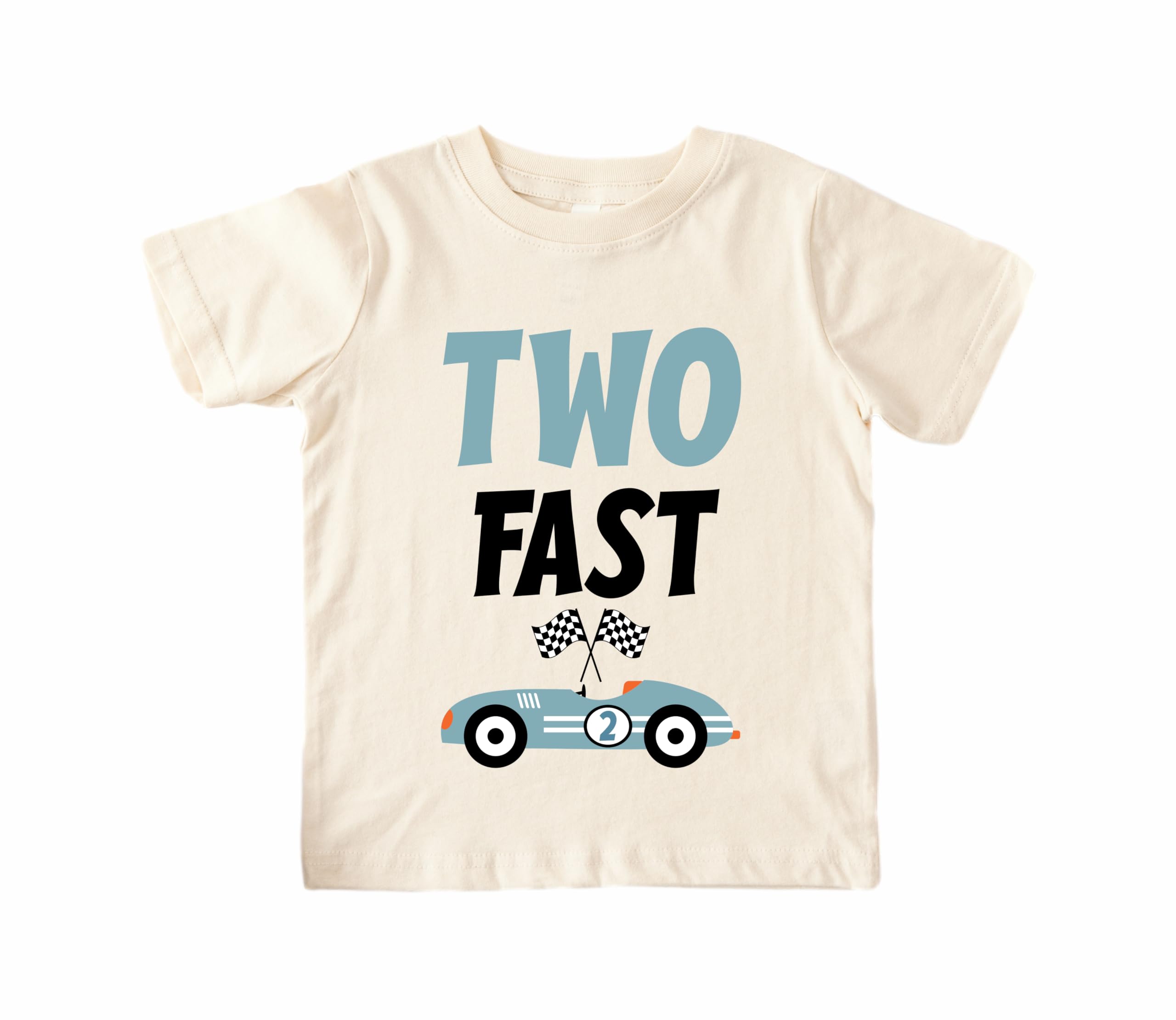 2nd Birthday Boy Shirt – Two Fast Vintage Race Car Baby Boy Birthday Tee