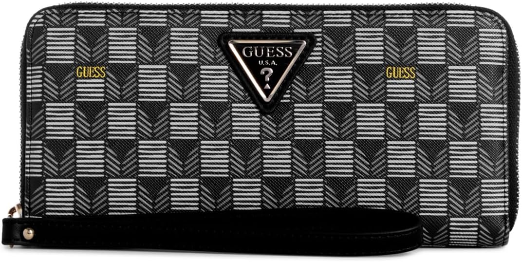 GUESS Women's G Wave Large Zip Around Wallet, Clutch, One Size