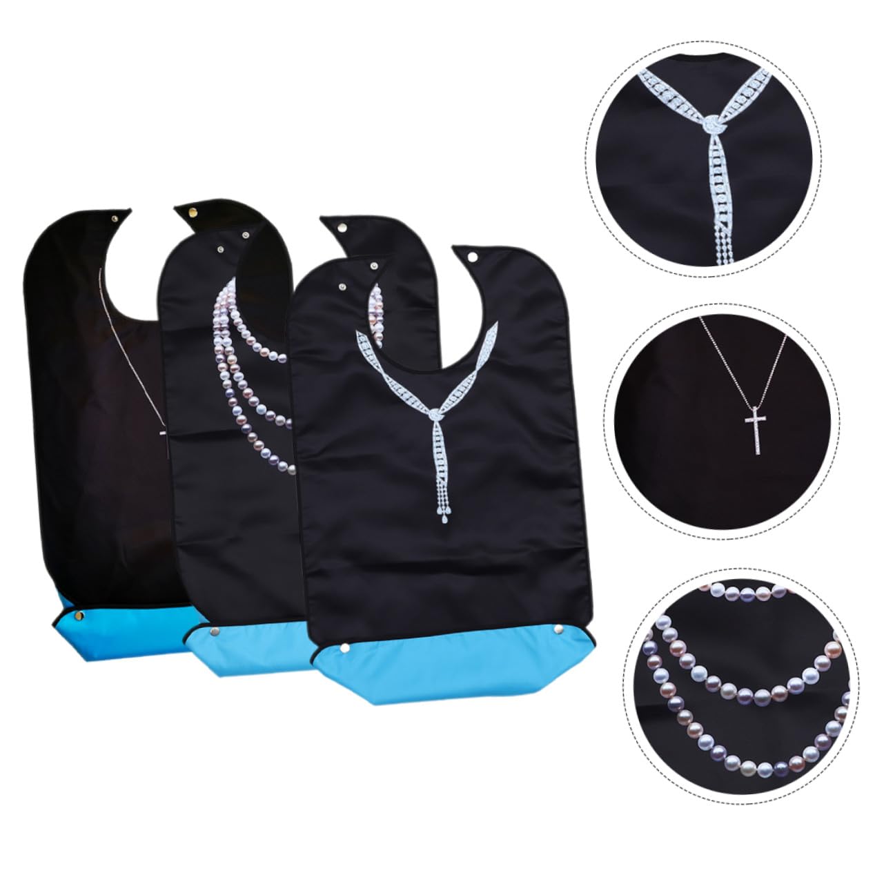 Haushalts Lätzchen aus Strapazierfähigem Polyester für Ältere Menschen 3 Stück-pack mit Klebrigem Banddesign und Verschleißfestem Material für Täglichen Gebrauch