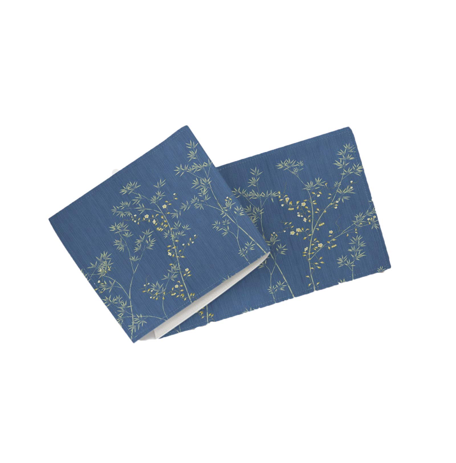 Chemin de table bleu vert grand format pour habiller une longue table